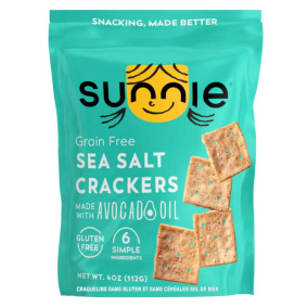 Sunnie Snacks Gluten-Free Grain Free Crackers Sea Salt, 113g