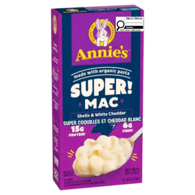 Annie’s Homegrown SUPER! Mac And Cheese Shells & White Cheddar, 170g