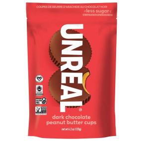 Unreal Dark Chocolate Peanut Butter Cups, 120g
