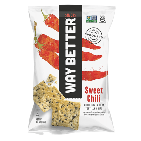 Way Better Snacks Gluten-Free Whole Grain Tortilla Chips Sweet Chili, 156g