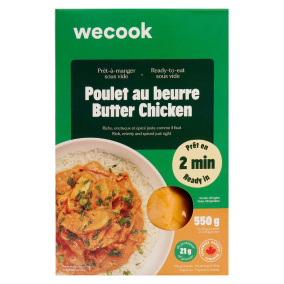 WeCook Ready To Eat Sous Vide Meal Butter Chicken, 550 g