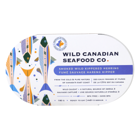 Wild Canadian Seafood Co. Smoked Wild Kippered Herring Front of tin