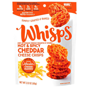 Whisps Hot & Spicy Cheddar Cheese Crisps, 60g