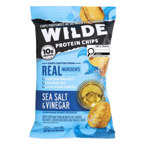 Front of WILDE Protein Chips Sea Salt & Vinegar