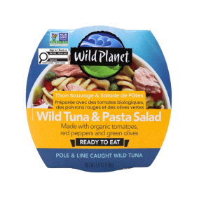 Wild Tuna & Pasta Salad Made with Organic Tomatoes, Red Peppers and Green Olives, 160g