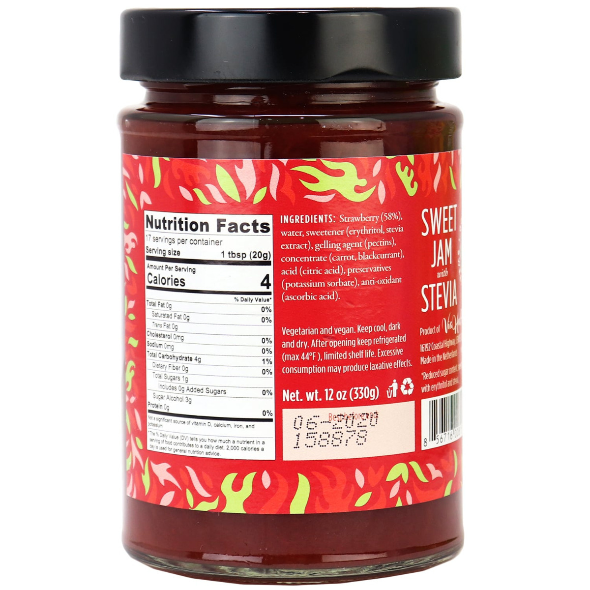 Good Good Sweet Jam with Stevia Strawberry - Low Calorie ...