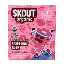 Skout Organic Kids Snack Bars Raspberry Rush, 6 Bars