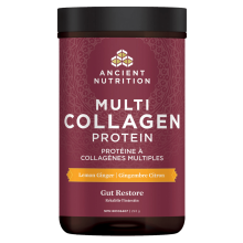 Ancient Nutrition Multi Collagen Protein Gut Restore Lemon Ginger, 293g