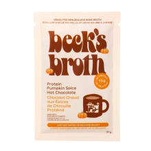 Beck’s Broth Bone Broth Powder Protein Pumpkin Spice Hot Chocolate, 37g