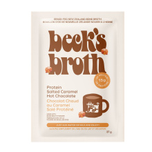 Beck’s Broth Bone Broth Powder Protein Salted Caramel Hot Chocolate, 37g
