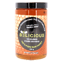 Belicious 100% Pure Raw Unpasteurized Honey Wildflower, 500g