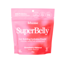 Blume Zero Sugar Hydration Powder SuperBelly Strawberry Hibiscus, 15 Pack