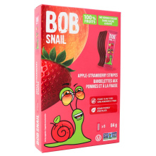 Bob Snail No Added Sugar Fruit Stripes Apple-Strawberry, 6 Packs