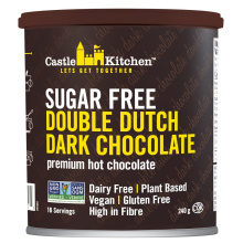 Castle Kitchen Sugar-Free Keto Dark Hot Chocolate Double Dutch, 240g