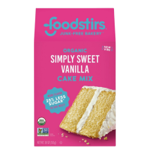 FoodStirs Less Sugar Simply Sweet Vanilla Vanilla Cake Mix, 511g