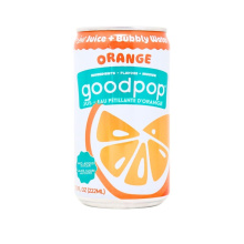 GoodPop No Added Sugar Sparkling Juice Mini Can Orange, 222ml