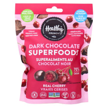 Healthy Crunch Vegan Dark Chocolate Superfoods Real Cherry, 235g 