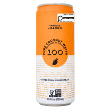 100 Coconuts Pure Coconut Water Drink Mango, 325 mL