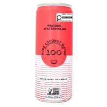100 Coconuts Pure Coconut Water Drink Watermelon, 325 mL