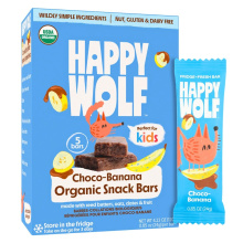 Happy Wolf Organic Kids Refrigerated SnackBars Choco-Banana, 5 Bars