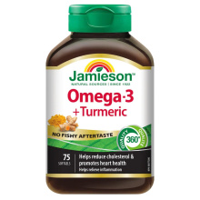 Jamieson Vitamins Omega-3 & Turmeric, 75 Softgels