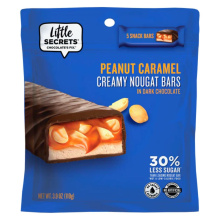 Little Secrets Creamy Nougat Bars Peanuts Caramel, 110g