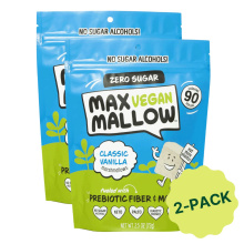 Max Sweets Sugar-Free Vegan Marshmallows Classic Vanilla 2-Pack, 72g each