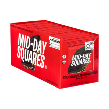 Mid-Day Squares Plant-Based Chocolate Bar Almond Crunch, 12 Pack
