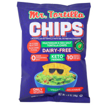 Mr. Tortilla Crunchy Chips Keto Tortilla Chips Multigrain Sea Salt, 56g
