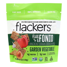 Flackers Flax & Fonio Ancient Grain Crackers Garden Vegetable, 128g