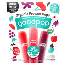 Goodpop Organic Real Fruit Juice Freezer Pops, 20 Pops