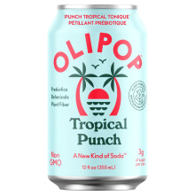 OLIPOP Low Sugar Prebiotic Sparkling Tonic Tropical Punch, 355mL