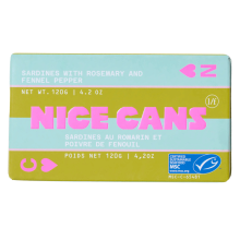 Nice Cans Wild-Caught Canned Sardines with Rosemary and Fennel, 120 g