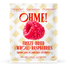 OHME! No Added Sugar Freeze-Dried Raspberries Whole, 38g