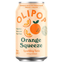 OLIPOP Low Sugar Prebiotic Sparkling Tonic Orange Squeeze, 355mL