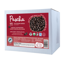 Pascha Bulk 100% Cacao Unsweetened Organic Dark Chocolate Chips, 10 lbs