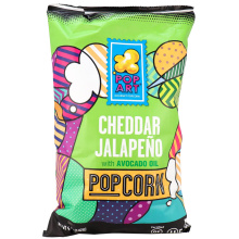 Pop Art Gourmet Popcorn with Avocado Oil Cheddar Jalapeno, 142g