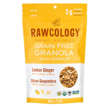 Rawcology Grain-Free Granola Lemon Ginger with Camu Camu, 200g