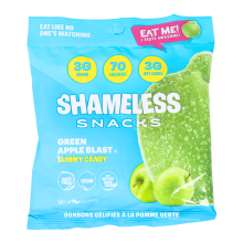 Shameless Snacks Low-Sugar Gummy Candy Green Apple Blast, 50g