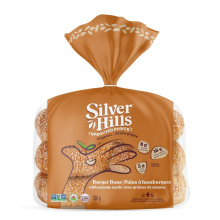 Silver Hills Organic Sprouted Whole Wheat Hamburger Buns With Sesame Seeds, 6 Buns