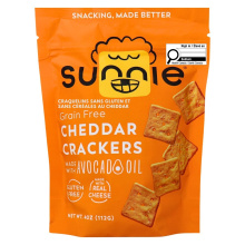 Sunnie Snacks Gluten-Free Grain Free Crackers Cheddar, 112g