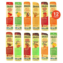 Solely Organic Fruit Jerky Variety Pack, 12 Strips 