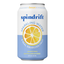 Spindrift Sparkling Water With Real Fruit Lemon, 355ml