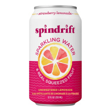 Spindrift Sparkling Water With Real Fruit Strawberry Lemonade, 355ml