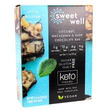 Sweetwell Keto Bar Coconut, Macadamia & Dark Chocolate, 5 Bars
