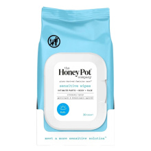 The Honey Pot Plant-Based Cleansing Wipes Sensitive, 30 Count