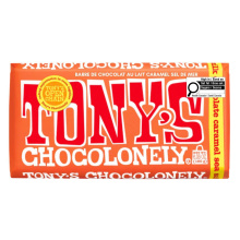 Tony's Chocolonely Milk Chocolate Caramel Sea Salt, 180g