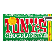 Tony's Chocolonely Milk Chocolate Hazelnut, 180g
