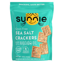 Sunnie Snacks Gluten-Free Grain Free Crackers Sea Salt, 112g