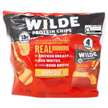 WILDE Protein Chips Snack Packs Barbeque, 4 Pack